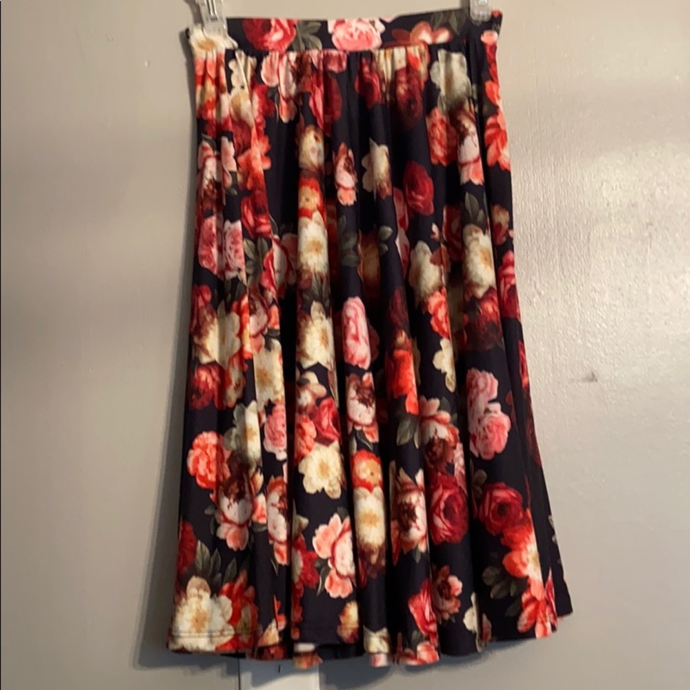 Floral midi skirt